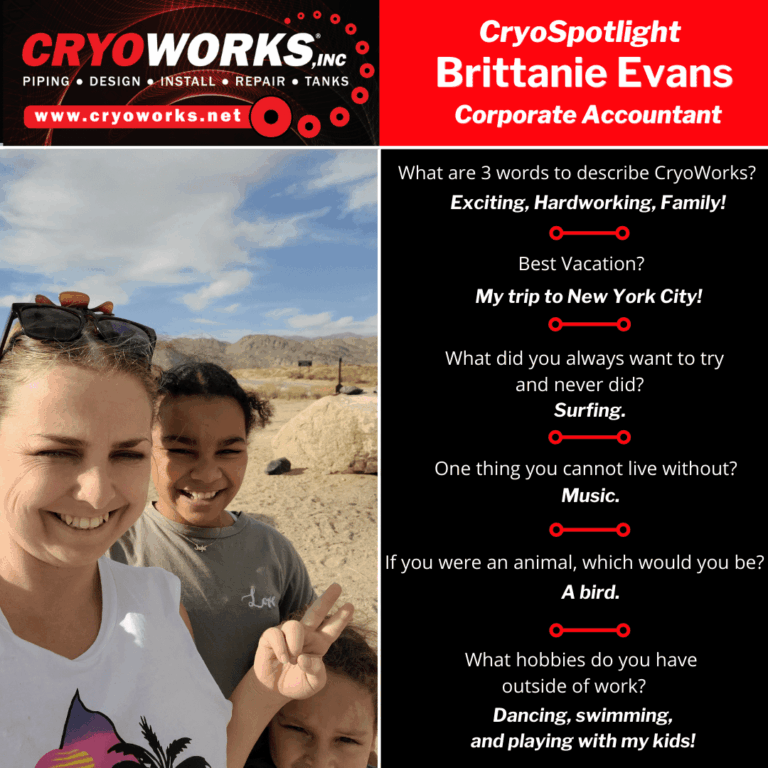 CryoSpotlight: Brittanie Evans, Corporate Accountant