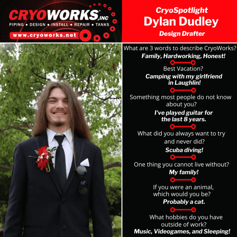 CryoWorks shines our CryoSpotlight on Dylan Dudley!
